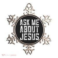 Ask Me About Jesus  Christian Faith  Bible Verse Ornament thumb 0