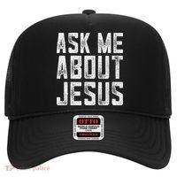 Ask Me About Jesus  Christian Faith  Bible Verse Hat thumb 0