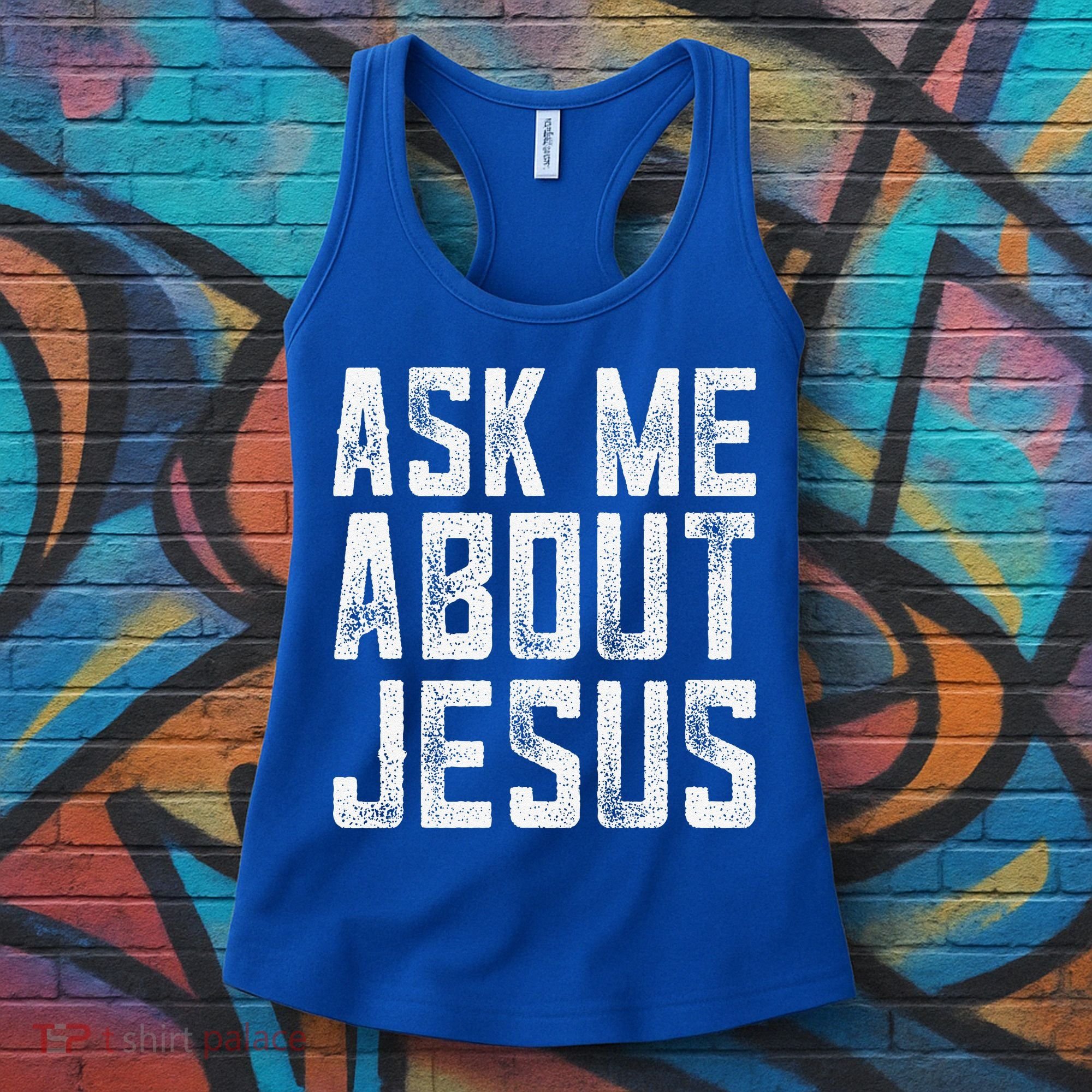 Ask Me About Jesus  Christian Faith  Bible Verse Women's Tank Top