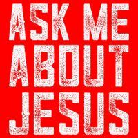 Ask Me About Jesus  Christian Faith  Bible Verse Santa Hat thumb 1