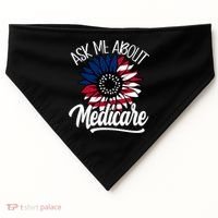 Ask Me About Medicare Health Insurance Consultant Gift USA-Made Doggie Bandana thumb 0