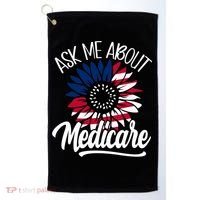 Ask Me About Medicare Health Insurance Consultant Gift Golf Towel thumb 0