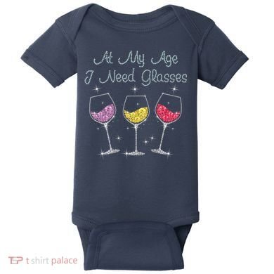 At My Age I Need Glasses  Baby Bodysuit