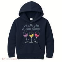 At My Age I Need Glasses  Kids Hoodie thumb 0