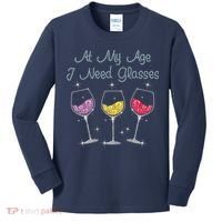 At My Age I Need Glasses  Kids Long Sleeve Shirt thumb 0