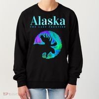 Alaska Moose Aurora Borealis The Last Frontier Funny Gift Women's Sweatshirt thumb 0