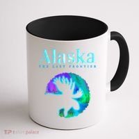 Alaska Moose Aurora Borealis The Last Frontier Funny Gift Coffee Mug thumb 1