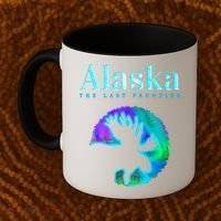 Alaska Moose Aurora Borealis The Last Frontier Funny Gift Coffee Mug thumb 2