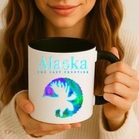 Alaska Moose Aurora Borealis The Last Frontier Funny Gift Coffee Mug thumb 3