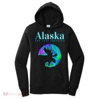 Alaska Moose Aurora Borealis The Last Frontier Funny Gift Women's Hoodie thumb 0