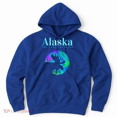 Alaska Moose Aurora Borealis The Last Frontier Funny Gift Hoodie