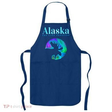 Alaska Moose Aurora Borealis The Last Frontier Funny Gift Apron