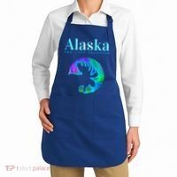 Alaska Moose Aurora Borealis The Last Frontier Funny Gift Apron thumb 2