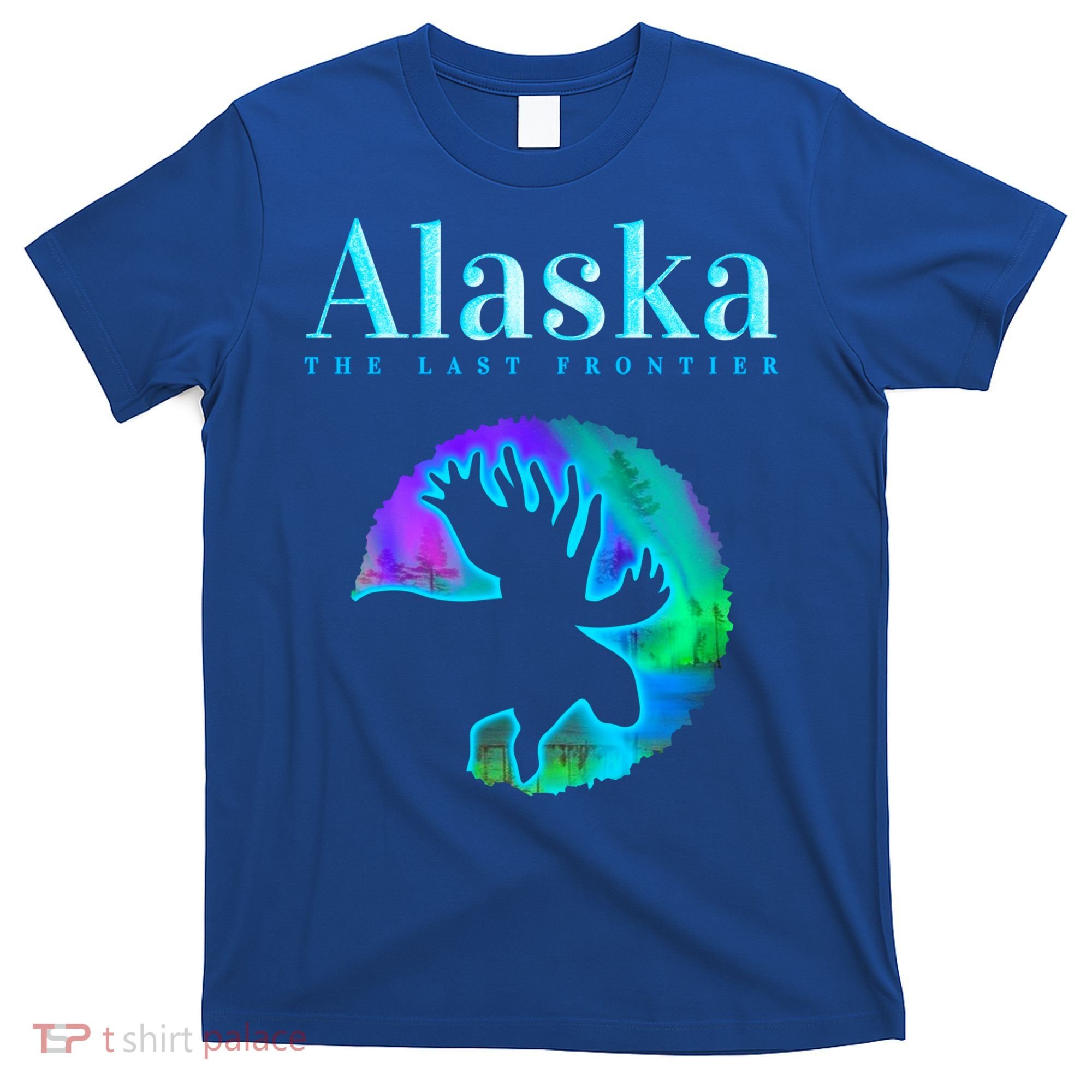 Alaska Moose Aurora Borealis The Last Frontier Funny Gift T-Shirt