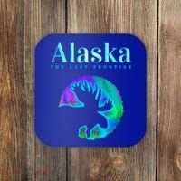 Alaska Moose Aurora Borealis The Last Frontier Funny Gift Coaster thumb 0
