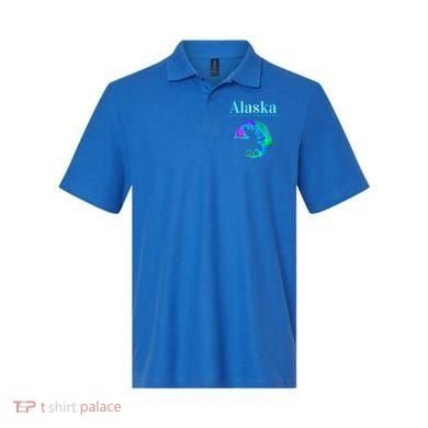 Alaska Moose Aurora Borealis The Last Frontier Funny Gift Polo