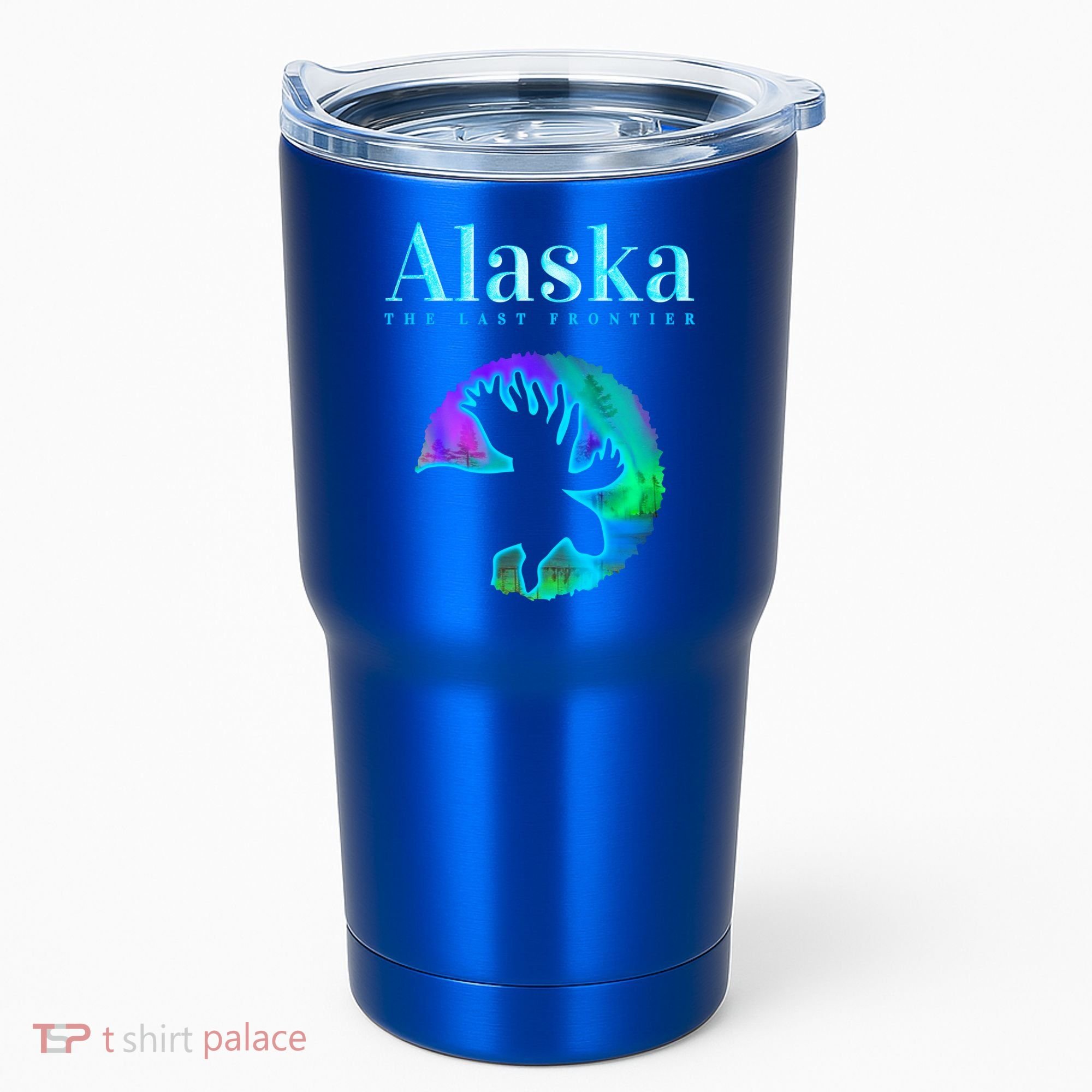 Alaska Moose Aurora Borealis The Last Frontier Funny Gift Tumbler