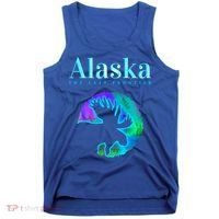 Alaska Moose Aurora Borealis The Last Frontier Funny Gift Tank Top thumb 0