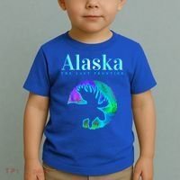 Alaska Moose Aurora Borealis The Last Frontier Funny Gift Toddler T-Shirt thumb 2