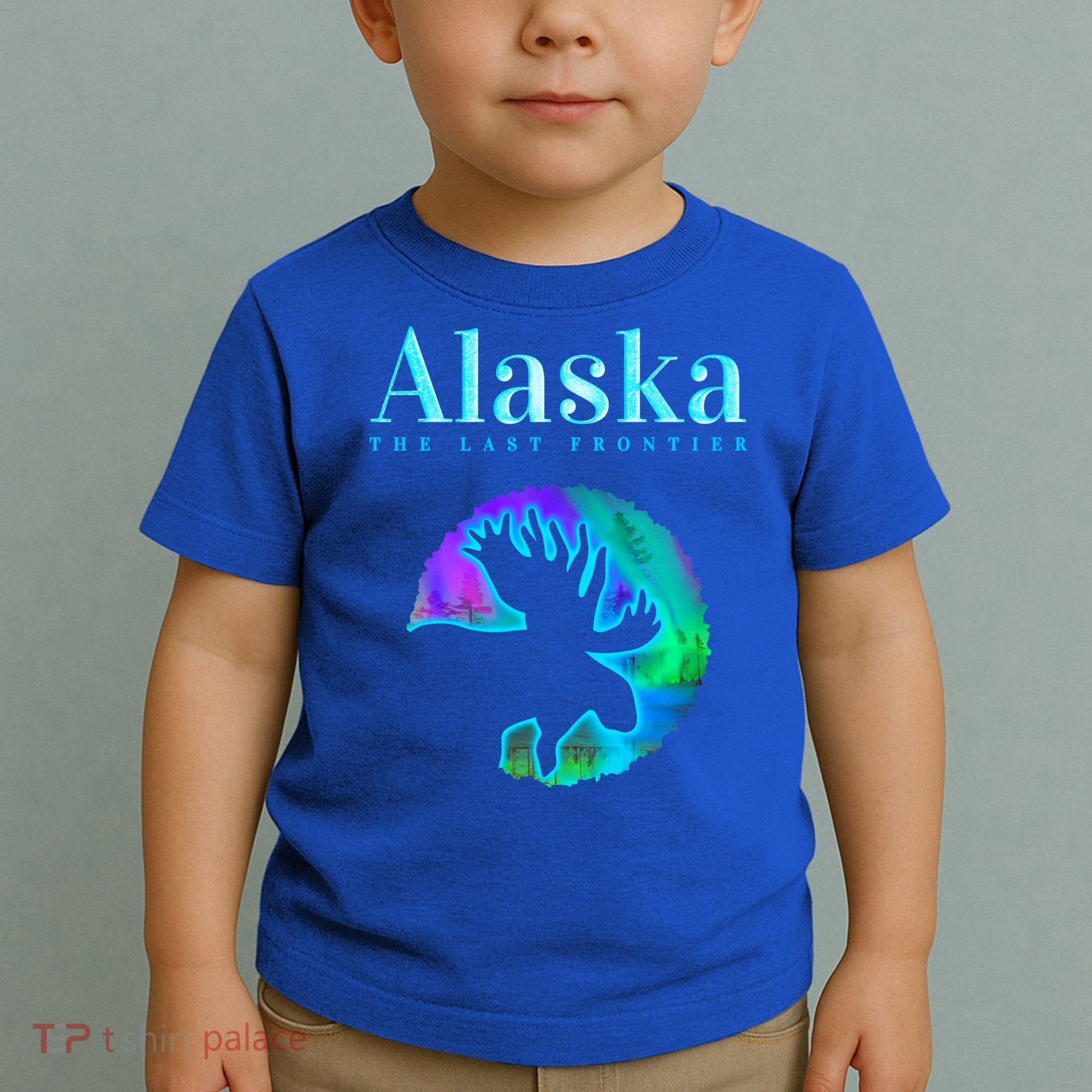 Alaska Moose Aurora Borealis The Last Frontier Funny Gift Toddler T-Shirt