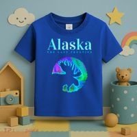 Alaska Moose Aurora Borealis The Last Frontier Funny Gift Toddler T-Shirt thumb 3