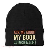 Ask Me About My Book Published Author Gift For Writer Gift Beanie thumb 0
