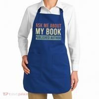 Ask Me About My Book Published Author Gift For Writer Gift Apron thumb 2