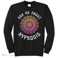 Ask Me About Hypnosis Pink Orange New Age Hypnotist Sweatshirt thumb 0