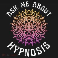 Ask Me About Hypnosis Pink Orange New Age Hypnotist Mousepad thumb 1
