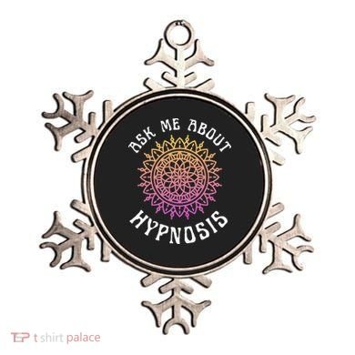 Ask Me About Hypnosis Pink Orange New Age Hypnotist Ornament