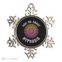 Ask Me About Hypnosis Pink Orange New Age Hypnotist Ornament thumb 0