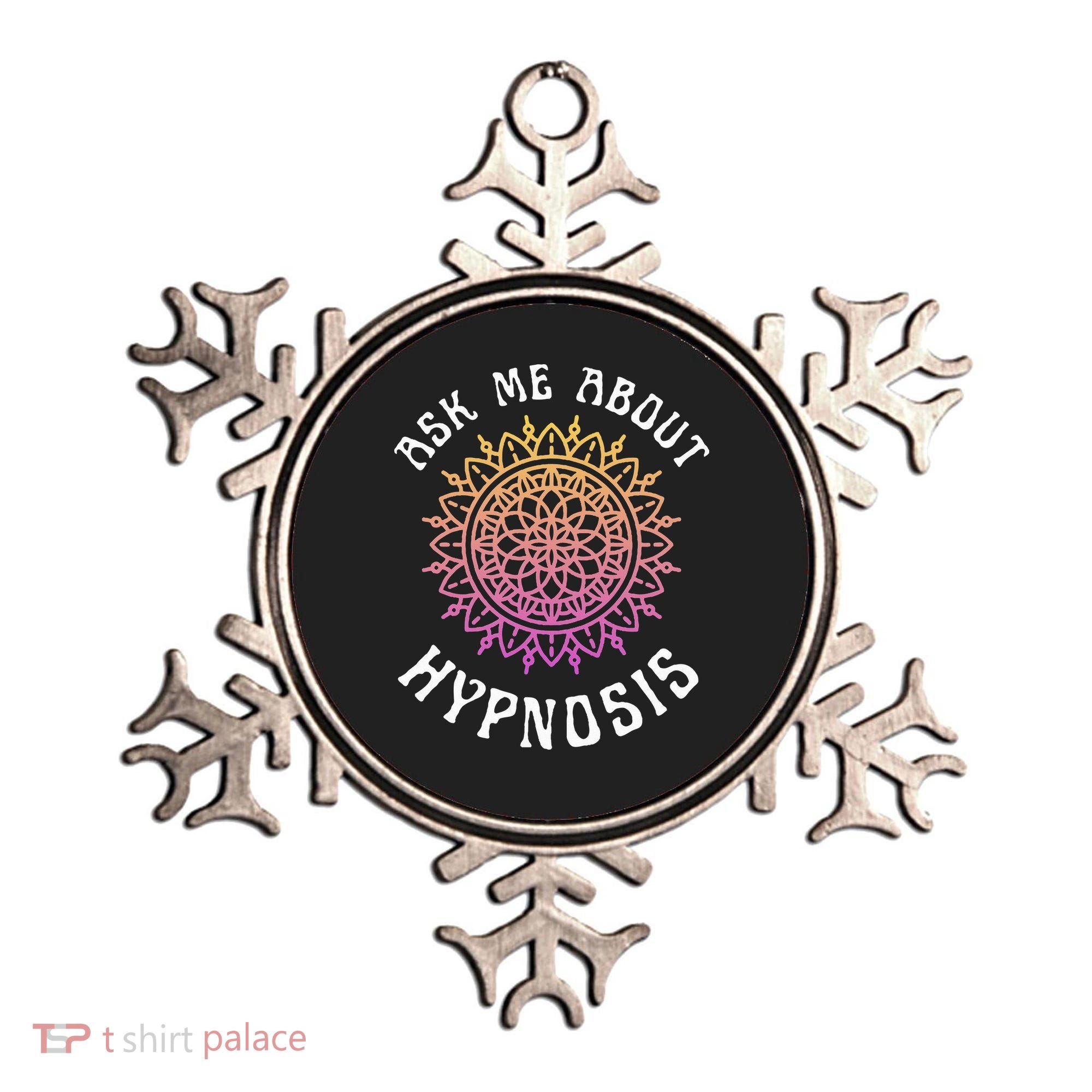 Ask Me About Hypnosis Pink Orange New Age Hypnotist Ornament