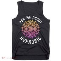 Ask Me About Hypnosis Pink Orange New Age Hypnotist Tank Top thumb 0