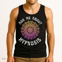 Ask Me About Hypnosis Pink Orange New Age Hypnotist Tank Top thumb 3