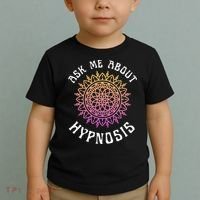 Ask Me About Hypnosis Pink Orange New Age Hypnotist Toddler T-Shirt thumb 2