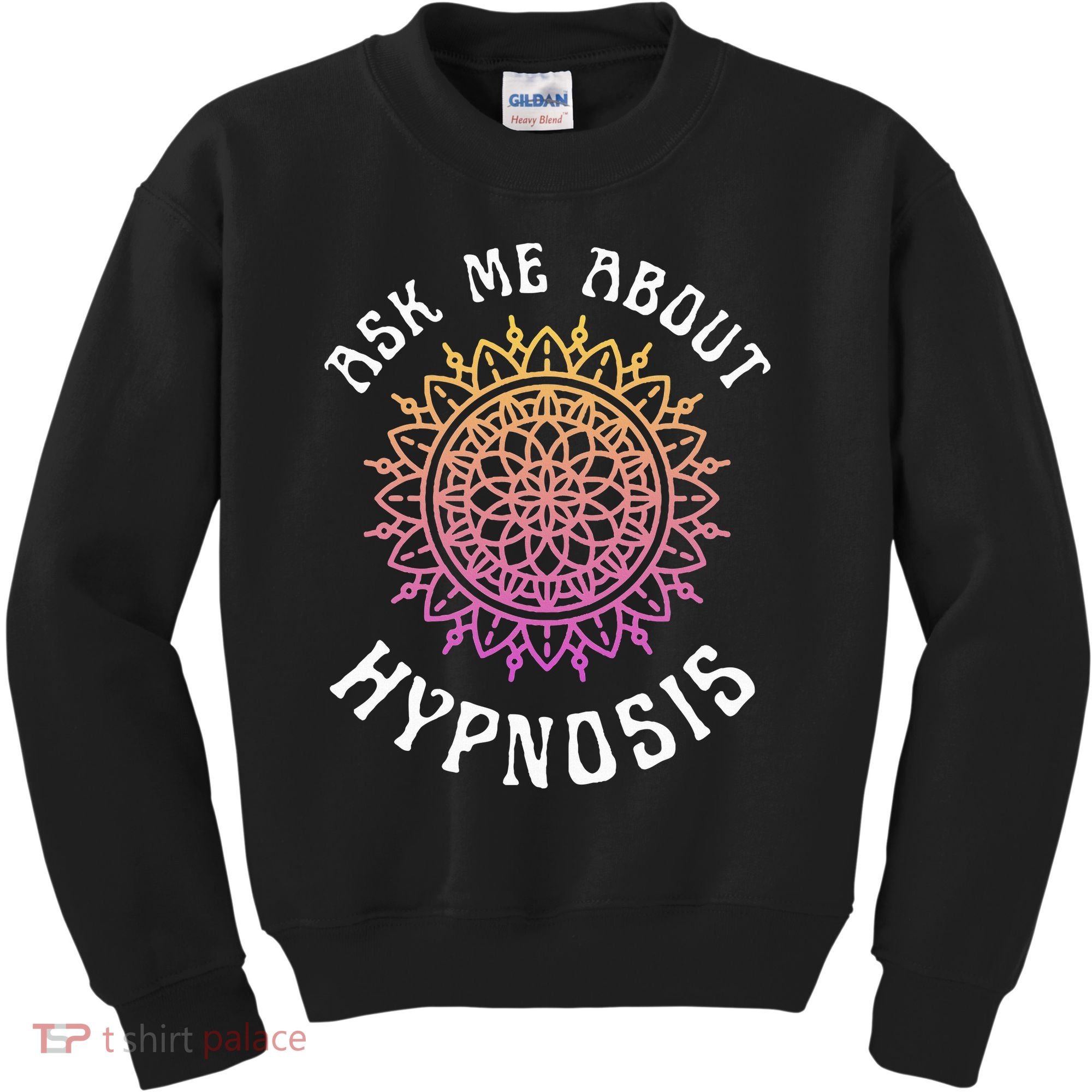 Ask Me About Hypnosis Pink Orange New Age Hypnotist Kids Sweatshirt