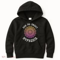 Ask Me About Hypnosis Pink Orange New Age Hypnotist Kids Hoodie thumb 0