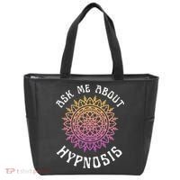 Ask Me About Hypnosis Pink Orange New Age Hypnotist Tote Bag thumb 0