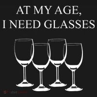 At My Age I Need Glasses Funny Wine Coaster thumb 2