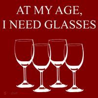 At My Age I Need Glasses Funny Wine Mousepad thumb 1
