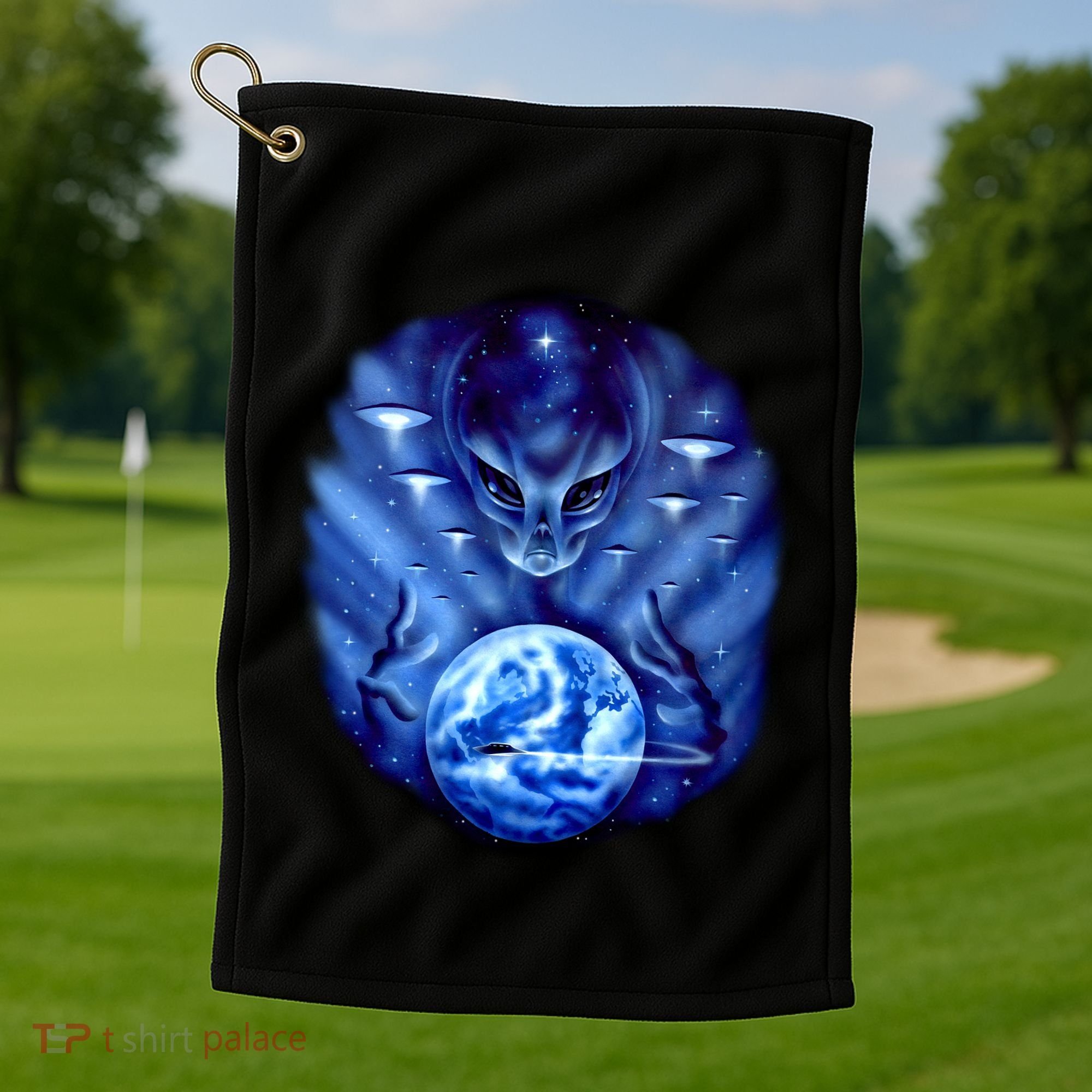 Alien Master Golf Towel