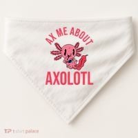 Ax Me About Axolotl USA-Made Doggie Bandana thumb 0