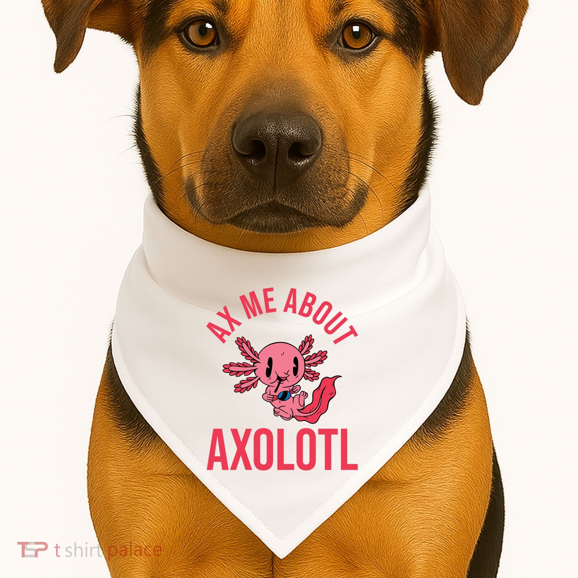 Ax Me About Axolotl USA-Made Doggie Bandana