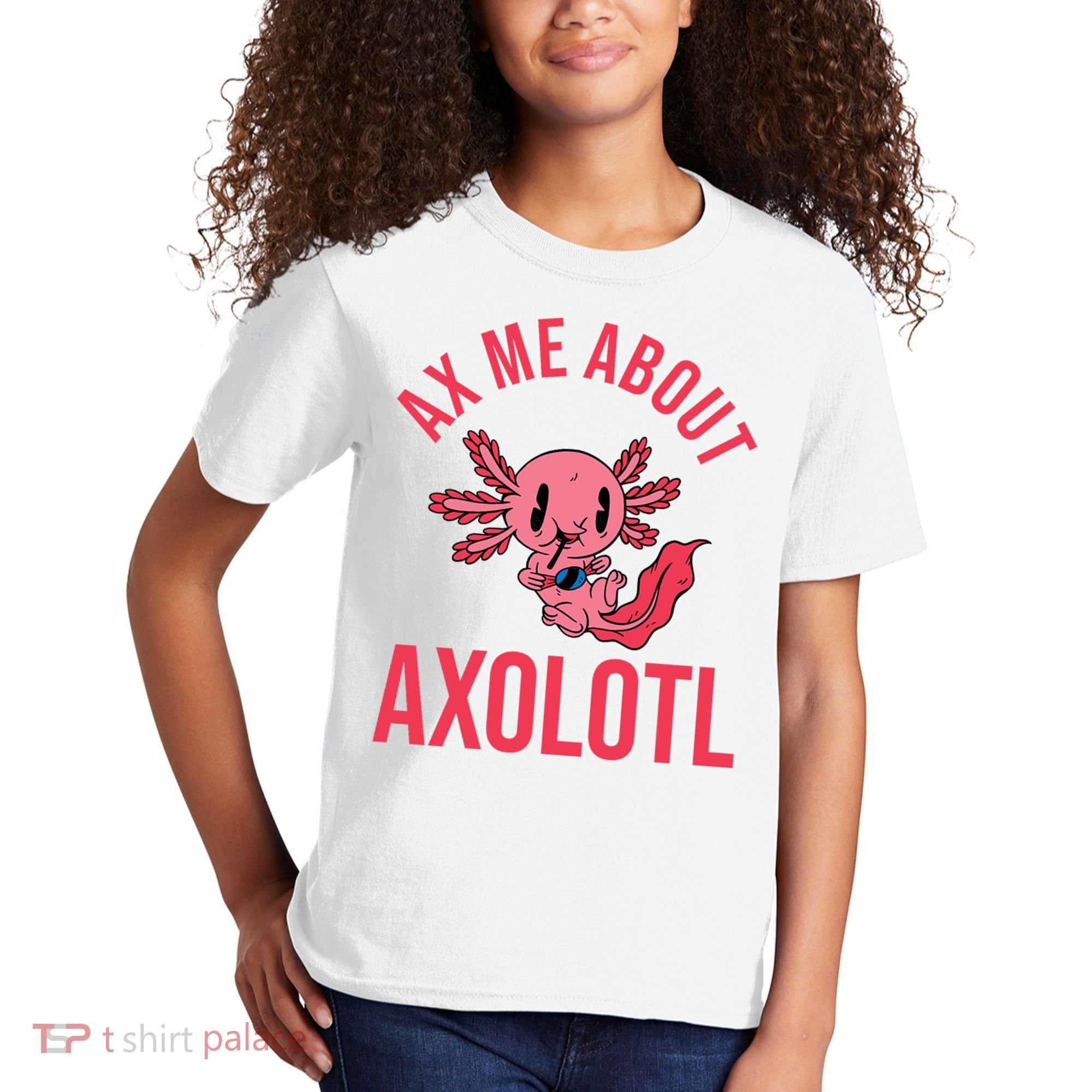 Ax Me About Axolotl Kids T-Shirt
