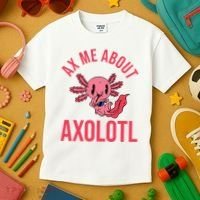 Ax Me About Axolotl Kids T-Shirt thumb 3