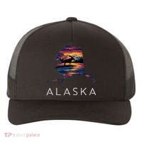 Alaskan Moose Animal Alaska Map Yupoong Adult 5-Panel Trucker Hat thumb 0