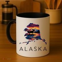 Alaskan Moose Animal Alaska Map Coffee Mug thumb 4