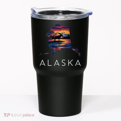Alaskan Moose Animal Alaska Map Tumbler