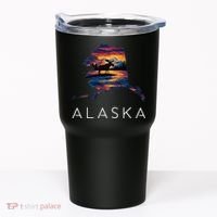 Alaskan Moose Animal Alaska Map Tumbler thumb 0
