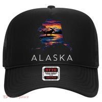 Alaskan Moose Animal Alaska Map Hat thumb 0